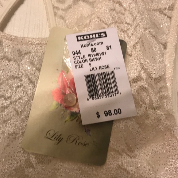 NWT Lily Rose Shimmering Black and White Dress - Picture 3 of 8